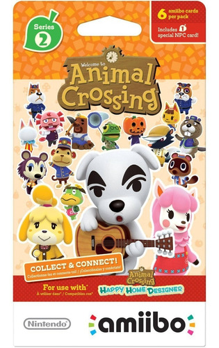 Amiibo Animal Crossing Series 2 Cards 6 Pack Nintendo 3ds