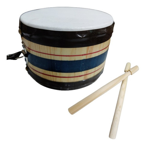 Tamborcito De Madera Instrumento Percutivo Juguete Para Niño