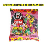 Bala Chita Variação Sabores Abacaxi Menta E Sortidos 600g Variação Sabor: Sortida - Abacaxi,menta, Framboesa E Uva