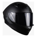 Casco Kov  Pixel Solid Negro Mate Cerrado Para Moto