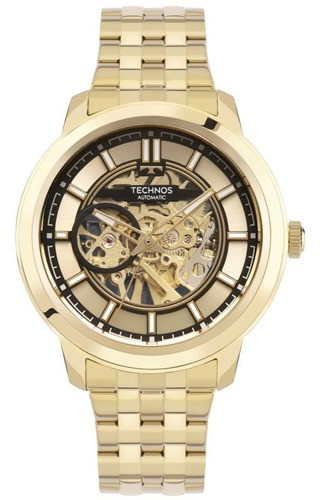 Relogio Technos Masculino Dourado Automatico - G3265af/1d