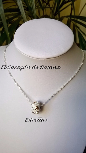 Conjunto De Cadena Plata 925 Y Donas De Cristal Swarovski.