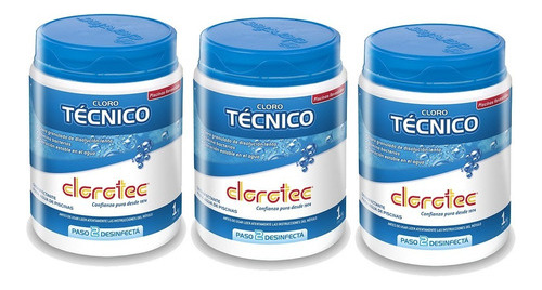 Cloro Técnico Piscinas Revestidas Clorotec 3u X 1 Kg Pintumm