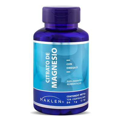 Citrato De Magnesio + Omega 3 | 120 Capsulas | Maklen Sabor Sin sabor | MercadoLibre