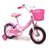 Bicicleta Lady Niñas 082 Rodado 12 Con Rueditas Love Color Rosa