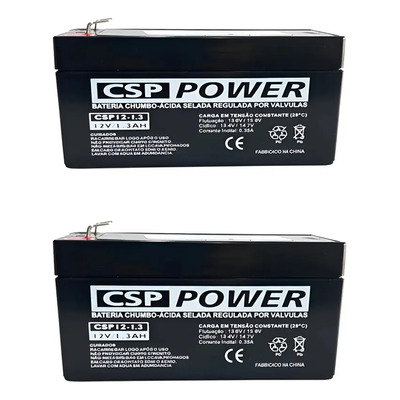 Bateria Selada 12 Volts 1,3 Amperes 12v 1,3a - 2 Unidades  | Frete grátis