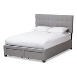 Baxton Studio Rigell - Cama De Almacenamiento Moderna Y Cont