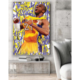 Quadro Tela Canvas Kobe Bryant Graffiti Art Canvas Lakers