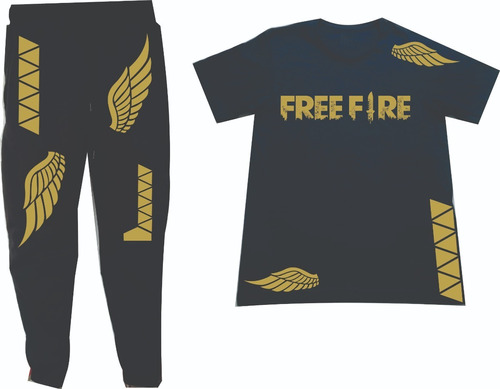 Conjuntos Deportivos Freefire Niños Y Adultos Camiseta+jogge