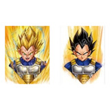 Cuadro Lenticular 3d Medio Torso Vegeta Caras