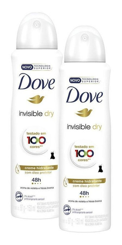 Kit 2 Desodorantes Dove Antitranspirante Invisible Dry 150ml