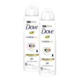 Kit 2 Desodorantes Dove Antitranspirante Invisible Dry 150ml