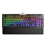 Teclado Gamer Evga Z15 Rgb Qwerty Inglés Us Color Negro Con Luz Rgb