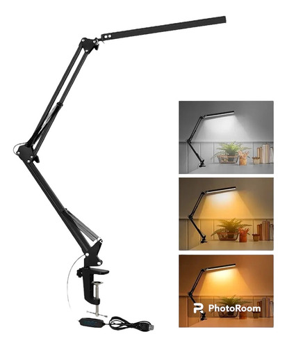 Lámpara Led Flexible Con Clip Escritorio Brazo Estudio 3 Luz