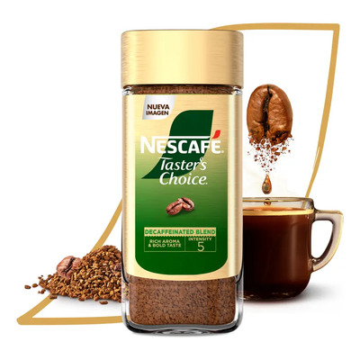 Nescafé Taster's Choice Descafeinado Café Soluble Liofilizado Aroma Intenso en Frasco de 100g | MercadoLibre