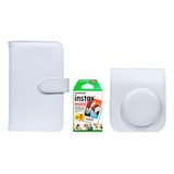 Kit Accesorios Instax Clay White+ Pack Películas 2x10