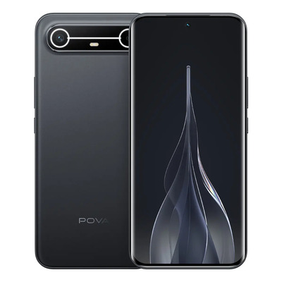 Tecno Pova Slim 5G curvo 3D, el más delgado del mundo 256gb Rom 8gb+8gb Ram+50GB Cloud Dual Sim MediaTek Dimensity 6400 5160mah Carga Rápida de 45w 6.78 Amoled 1.5K y 144hz Nfc 50mp 5.95mm Negro | Meses sin interés