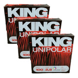 Pack X 3 Rollos Cable Unipolar King 2.5mm 100m C/u Colores