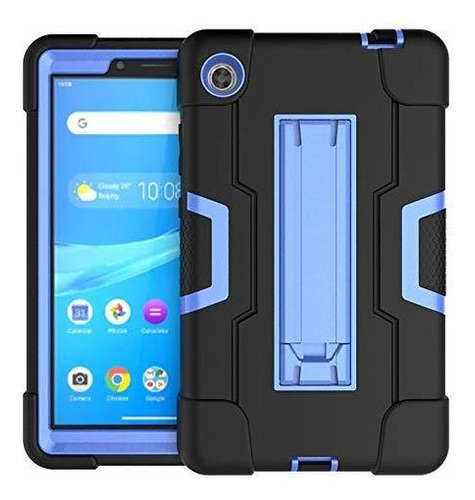 Funda Resistente Para Lenovo Tab M7 3ra Gen (negro/azul)