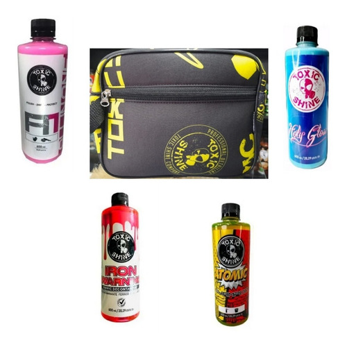 Kit Lavado Auto Lustre Cera Shampo Acondicionador Bols Shine