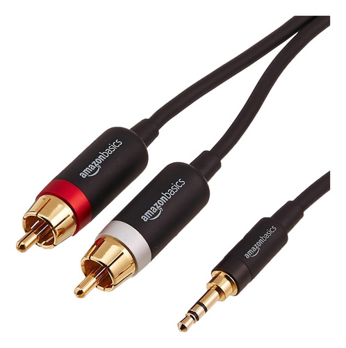 Amazonbasics Cable Adaptador Rca De 1.38 Pulgadas A 2 Macho