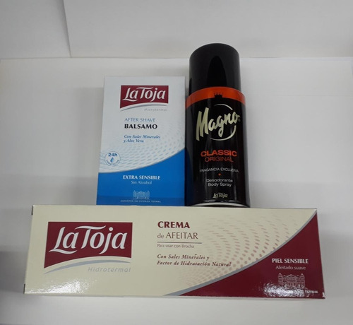 Crema De Afeitar La Toja + Balsamo Piel Sensible+desodorante