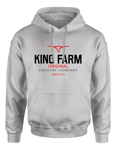 Blusa De Moletom Bolso Canguru Country King Farm Cowboy