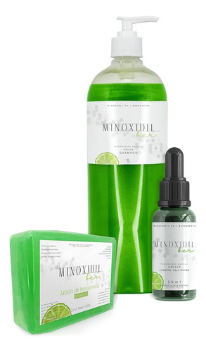 Tratamiento Con Jabón Y Shampoo Bergamota Con Minoxidil 5%