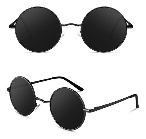 1 Gafas De Sol Polarizadas Sunier Round Hippie Lennon Con .