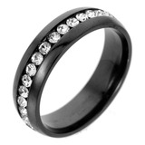 Anillo De Cristal De Acero Inoxidable Para Hombre Y Mujer Co