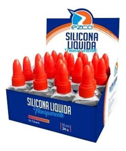12 Silicona Liquida Transparente Adhesiva Ezco X 30ml