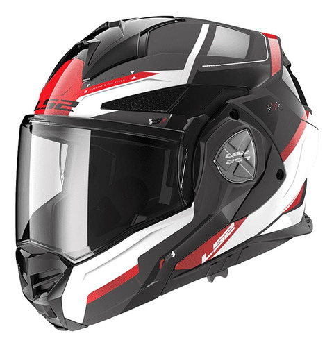 Casco Abatible Ls2 Advant X Spectrum Rojo Gloss Rider One