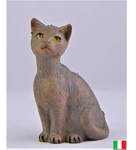 Figura Gato Con Niño En Rodilla 19cm.