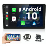 Auto Estereo Pantalla 10 Android 2 Din Carplay Gps + Cámara