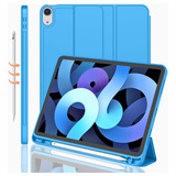 Funda iPad Air 4 Imieet Delgada Soporte Lápiz Azul Océano