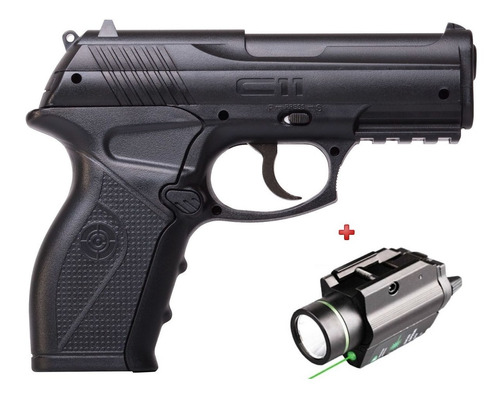 Pistola Aire Comprimido Crosman P10 + Laser Rojo + Linterna 