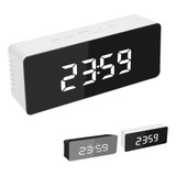 Reloj Despertador Con Pantalla De Espejo, Alarma De Temperat