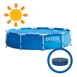 Pileta Intex Estructural Redonda 305x76 Cm Cubrepileta 305cm