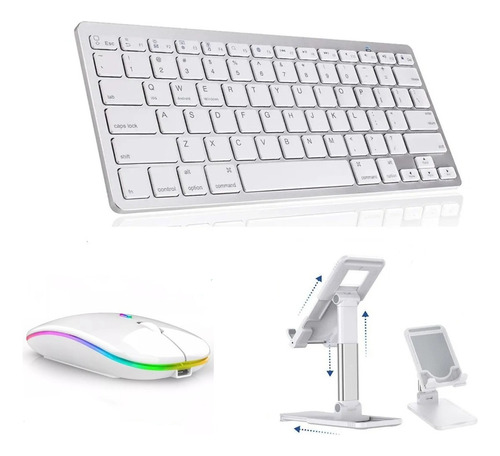 Kit Teclado + Mouse + Suport Para Tablet Galaxy 10.4