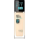 Base De Maquillaje Líquida Maybelline Fit Me Matte + Poreless- Base De Maquillaje Maybelline Fit Me Matte + Poreless De 30ml Tono 110 Porcelain - 30ml 30g