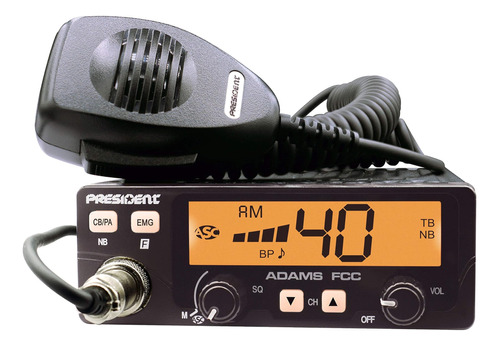 Radio Cb Del Presidente Adams Fcc. Lcd Grande Con 7 Colores,