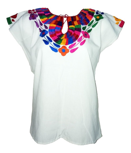 Oferta Blusa Artesanal %100 A Mano Mosaicos Cadena Chiapas