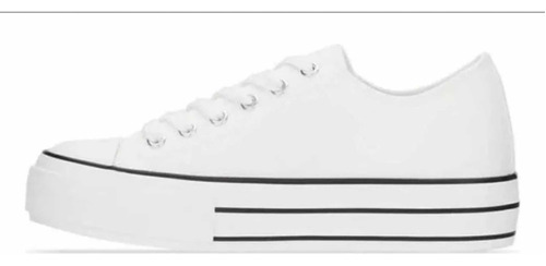 Tenis Andrea Sneaker Plataforma Dama Alta Comodo Blanco