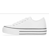 Tenis Andrea Sneaker Plataforma Dama Alta Comodo Blanco