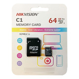 Memoria Microsd 64gb Hikvision Con Adaptador A Sd Hs-tf-c1