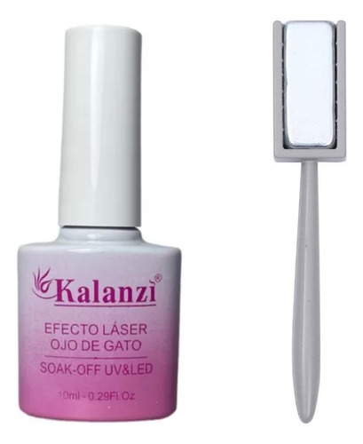 Top Coat Efecto Unicornio Laser Ojo De Gato + Imán 