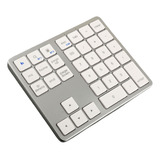 Teclado Numérico Inalámbrico, Suministros Plata Y Blanco