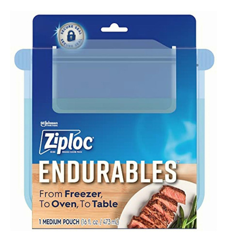 Ziploc Endurables Bolsa Mediana, 2 Tazas, Bolsas De Silicona