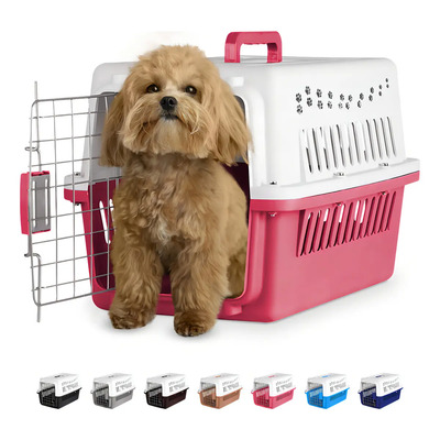Jaula Transportadora Portátil Mediano Perro Gato Mascota Blick Color Rosa | Envío gratis