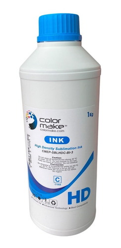 Tinta De Sublimacion Cyan Litro Color Make